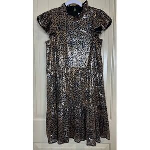 Anthropologie Othilia Joella Sequined‎ Mini Dress Edgy Babydoll Sz S NWT $268
